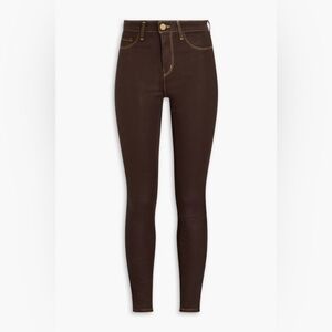 L'agence Brown Coated Skinny Jeans